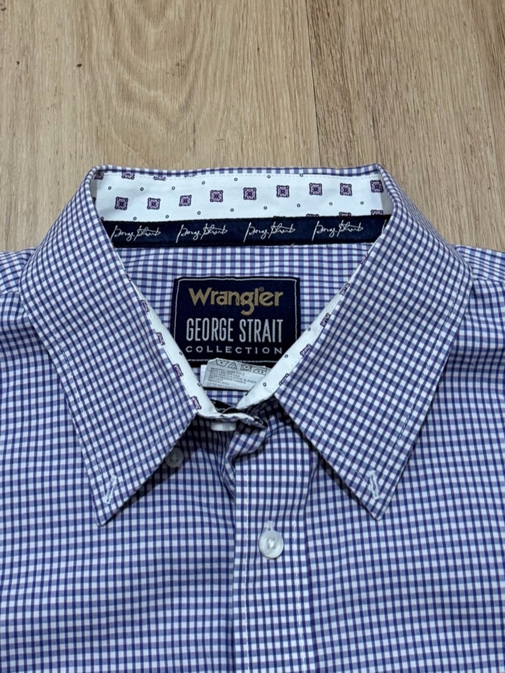 Wrangler George Strait Collection Purple Plaid Button-Down Shirt size 3XLT - Picture 4 of 5